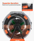 53 Gallon Dual Chamber Compost Tumbler With Easy Turn Rotating Bin And Aeration System showing air vents and interior design