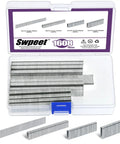No Sweat 1609 Piece Pneumatic Staple And Nail Bundle Featuring 18 Gauge Narrow Crown Staples in carry case.