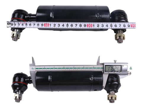 Beefed Up Power Steering Cylinder AM147174 For John Deere 415 Before 050109 425A Before 051999, shown with measurement tools