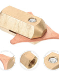 Close-up of copper pad and chuck from Two Piece Pro Grade Automotive Sheet Metal Shaping Clamp Dent Puller Kit For Car Body Repair