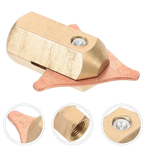 Close-up of copper pad and chuck from Two Piece Pro Grade Automotive Sheet Metal Shaping Clamp Dent Puller Kit For Car Body Repair