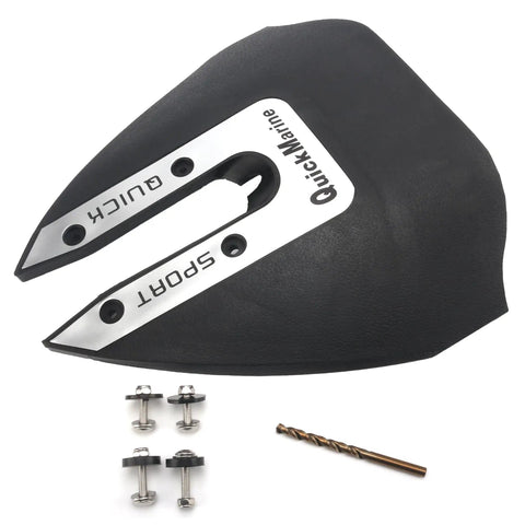 Whale Tail Hydrofoil Stabilizer For 8 To 40 HP Outboard Motors And Most Sterndrive Engines Silver Finish Easy Install
