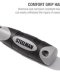 Extendable Flex Head Ratchet Tool Set Three Piece Pro Grade With 1/4 3/8 And 1/2 Inch Drives comfort grip handle close-up