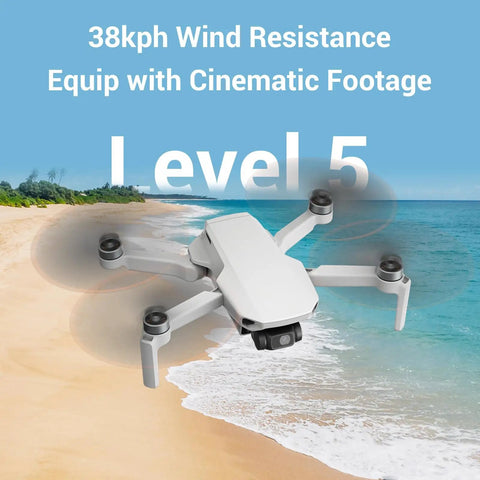 4K Drone With Camera For Beginners And Adults, 6.2 Mile Transmission Range, 31 Minute Flight Time, over beach, Level 5 wind resistance
