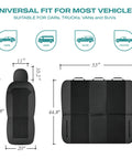 GOGA Mat Oxford Cloth Waterproof Front Seat Covers dimensions and fit for cars, trucks, SUVs, universal all-season protection