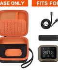 Heavy Duty Bad Boy Hard Case For Garmin Xero C1 Pro And Xero C2 Chronograph In Bright Orange with interior mesh pocket and strap.
