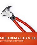 Beefy Dipped Handle Pliers For Wire Cutter And Staple Puller With Angled Head For Offset Cuts And Solid Joint Design Ergonomic Grip