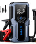 Jump Starter With Air Compressor 4000A Peak Portable Car Battery Booster 150 PSI Tire Inflator 12V Jump Box front view