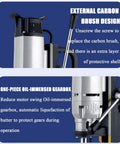 External carbon brush design and oil-immersed gearbox on Huge 1200 Watt Magnetic Drill Press for effective metal work.