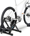 Magnetic Bike Trainer Stand For Indoor Cycling With Premium Steel Build Quiet Low Noise Operation Fits 26 To 28 Inch Wheels And 700C Home Training Station