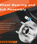 Pair Front Wheel Hub & Bearing Assembly 5-Lug w/ ABS for Chevy Impala and others, showing hub features and specifications