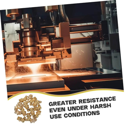 60-Piece Grease Fitting Assortment Kit With 1/4-28 SAE-LT Copper Threaded Lubrication Nozzles next to heavy machinery in use