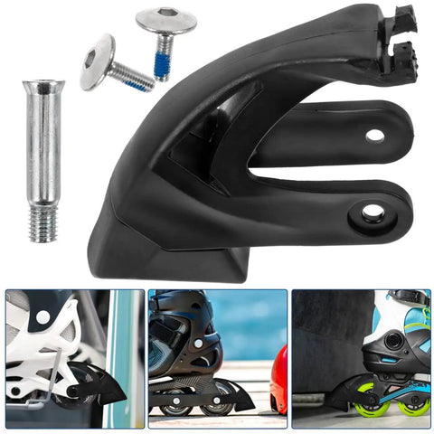 Roller Skate Brake Pad Replacement 4.13 X 3.46 X 1.57 Inch Universal Inline Heel Brake shown with installation screws