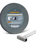 Heavy Duty 6 Inch Aluminum Oxide Grinding Wheel With Diamond Dresser 100 Grit Tool Sharpener 3/4 Inch Thick 1/2 Inch Arbor