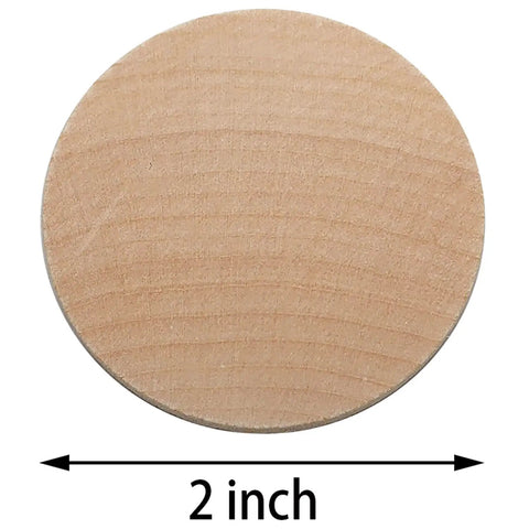 Two inch natural wood slice, unfinished round wood coin for DIY crafts, from Sixty Pack Of Two Inch Natural Wood Slices Ideal For DIY Crafts And Seasonal Decor Unfinished Round Wood Coins Zero Prep Needed Great For Painting Decaling Or Creating Custom Signs Solid Craft Staples That Knock Out Any Project Fast.