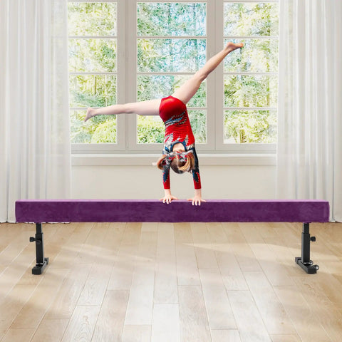 Next Level Gymnastics Training With This Heavy Duty 7.5 Ft Adjustable Balance Beam Featuring Quick Height Shifts And Rolling Stands For Killer Home Workout Sessions That Glide Like A Dream