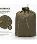 Heavy Duty Waterproof Rubber Laundry Bag For Outdoor Gear And Camping, Olive Drab Green Military Surplus Cloth Tote under water test