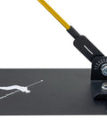 Unisex Base Unit For Golf Swing Training Black, Adjustable Platform With Yellow Rod, Enhances Swing Plane Consistency