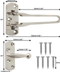 Swing Bar Door Lock For Front And Interior Doors Heavy Duty Brushed Metal Security Latch Built To Last And Kid Safe