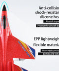 Foam RC Airplanes For Teens And Adults With Gyro Stabilized Flight Easy To Control Remote Control Fighter Jet, red model, top view