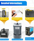 Detailed view showing Heavy Duty Beefed Up 250W AC Gear Motor With Speed Controller components and connections for industrial use.