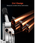 3 In 1 Tube Bender For Copper And Aluminum Pipes, Handy Manual Level Bending Tool For One Quarter, Three Eighths, And One Half Inch OD