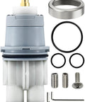 Delta Compatible Shower Cartridge Replacement For RP46074 with accessories for DIY faucet repair and handle fix.