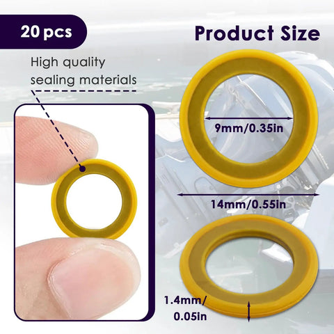 Premium Gearcase Drain Plug Seal Pack For A Tight Leak Free Gearbox Seal That Prevents Oil Leaks, Durable Marine Seal Washers For High Performance Gearcases, Heavy Duty For Inboards And Outboards