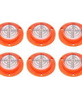 Nexarelle 6pcs Round Bubble Level D:48.9mm, H: 12mm Orange/White set showing six circular levels with mounting holes.
