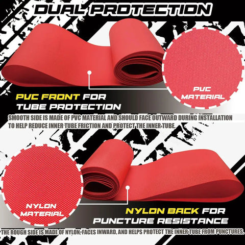 Fat Tire Rim Strips 2 Pack Nylon Tire Liner For Fat Bikes E Bikes And Mountain Bikes Keep Inner Tubes Safe From Spokes And Punctures