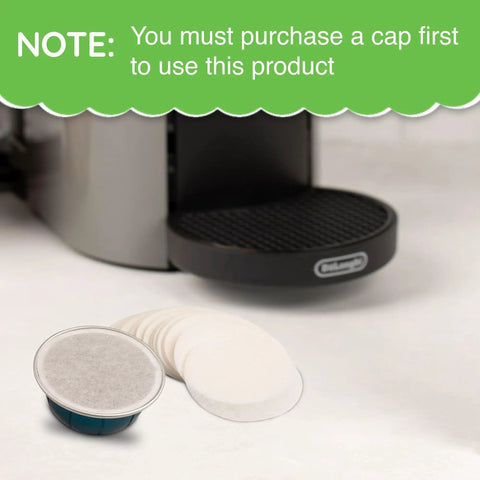 Coffee Pod Paper Filters For Nespresso VertuoLine Brewers Use With Reusable Caps To Refill Your Own Coffee Capsules by machine