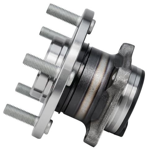 Side view of a Pair Rear Wheel Bearing Hubs Assembly For 2004-2013 Mazda 3, 2009-2013 Mazda 3 Sport, 2006-2017 Mazda 5 With ABS, 5 Lug