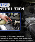 Installing Durable Positive Battery Fuse Holder With Battery Terminal Connector For Nissan 350Z 370Z Armada in engine