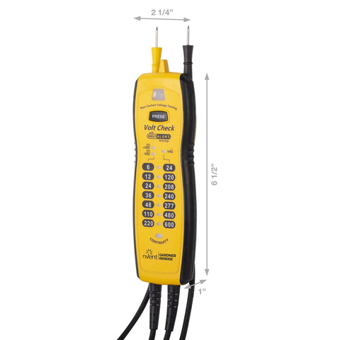 Voltage And Continuity Tester With Non Contact AC Detection 50 600V AC Range DC Polarity Indication Twin Probes front view