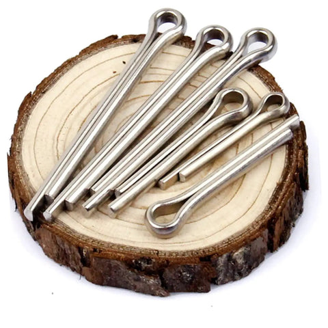 220 Piece Dowel And Cotter Pin Assortment Kit For Automotive Repair With Hairpin And Hitch Pins Versatile Fasteners For Mechanics Garage Use Easy Install And Secure Fit, stainless cotter pins on wood slice
