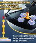 Windshield Chip Repair Kit with Fast Curing Resin for Quick Fix of Star Shaped and Bull Eye Cracks on Car Windows