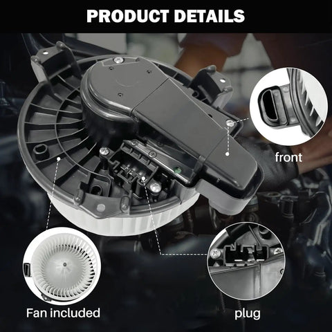 Front view of Front AC Heater Blower Motor Fan That Fits Dodge Journey Lexus ES300H ES350 GX460 RX350 RX450H Toyota 4Runner
