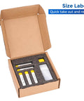 Open box displaying Pro Grade One Quarter Inch CNC Router Bits Kit with ER11 collet and various bit types secured in foam mold.