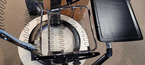 Image showing Four Pack Heavy Duty Nine Gauge Recliner Seat Springs Measuring Nineteen Point Five Inches Long with bent ends.