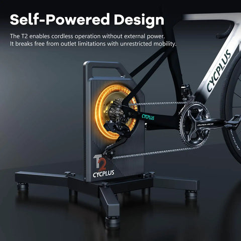 T2 Smart Bike Trainer With 2200W Brushless Motor 20 Percent Gradient Simulation Dual BLE And ANT Plus Connectivity side view