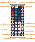 44-key IR remote for 12V 44 Key Wireless IR Remote Controller With Dual Ports Rectifier Box And 3A Power Supply for RGB lights