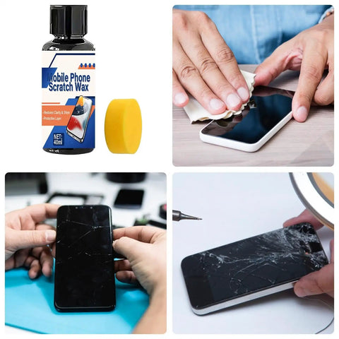 Phone Screen Scratch Remover Kit 40ml 100ml With Sponge Quick Fix Gentle Polish For Glasses Mirrors Watches Laptops And More Electronics To Restore Clarity And Smooth Out Surface Scratches
