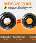 Tough As Nails Front Load Washer Bearing And Seal Kit For LG And Kenmore Tubs shows two different-sized seals for compatibility.