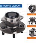 Two Piece Rear Wheel Hub Bearing Assembly Kit For 2003 Through 2008 Pontiac Vibe 2000 Through 2005 Toyota Celica And 2003 Through 2008 Corolla Matrix FWD Non ABS Reliable OE Quality Hubs With Durable Bearings Ready To Install, displayed from various angles