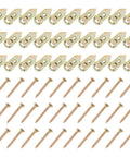 40 Piece No Drill Drywall Anchor Kit With Self Drilling Metal Anchors And Screws For Sheetrock And Gypsum Boards Easy Install For DIY Home Upgrades And Pro Renovation Projects, 40 golden anchors and screws