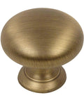 Brushed Antique Brass Cabinet Knob Set 10 Pack One And A Quarter Inch Round Mushroom Style Hardware For Cabinets And Drawers Includes One Inch Mounting Screws Built To Last Metal Drawer Pulls close-up