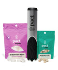 Lite Bathroom Kit For Camping And Backpacking Ultralight Backcountry Gear with wipes, shovel, and mycelium tabs shown.