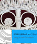 DIY Friendly Plastic Rattan Chair Weaving Kit For Vintage Seat Repair And Furniture Restoration, White PE flat strips close-up