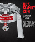 Titan Single Propane Burner With 50,000 BTU Power Beefy Stainless Steel Pro Grade Frame Retro Burner Head Tri Leg Stand