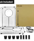 Two Pack 304 Stainless Steel Sink Grids For Rear Drain Sinks Built To Last Durable Kitchen Sink Protectors with strainers